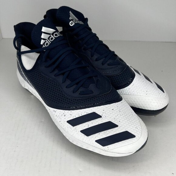Adidas Mens G28265 Navy Blue White Icon V Bounce Metal Size 16 Baseball Cleats - Picture 2 of 9
